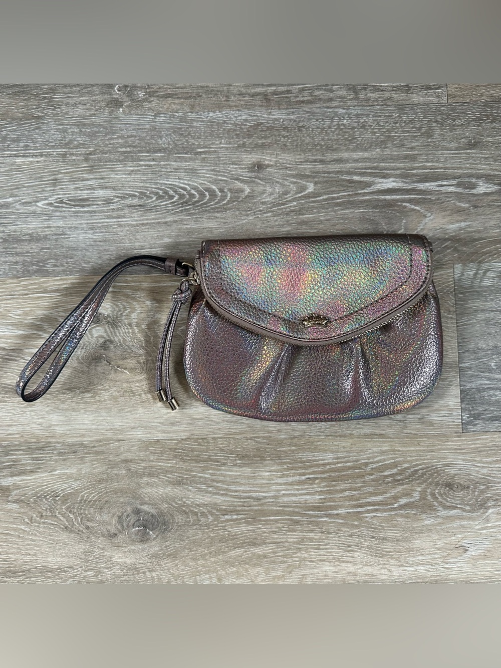 Pewter Rainbow holographic juicy couture clutch bracelet purse - Picture 2 of 7